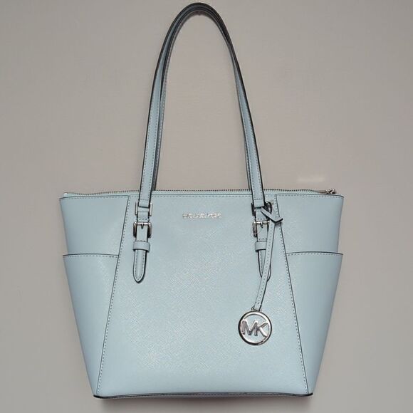 NWT Michael Michael Kors Blue Charlotte Bag - Picture 1 of 7